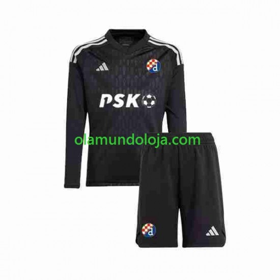 Camisola Dinamo Zagreb Guarda-redes Criança Equipamento Segundo 2023-2024 Manga Comprida